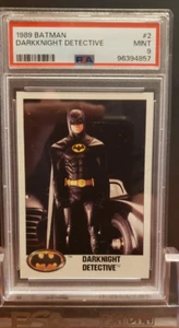 1989 Topps Batman DarkKnight Detective Michael Keaton RC #2 PSA 9 MINT Iconic!! - Picture 1 of 2