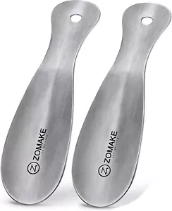 2 PACK Metal Shoe Horn Small Shoehorn 7.5 inch Travel Shoe Horns for Seniors Men - Picture 1 of 2