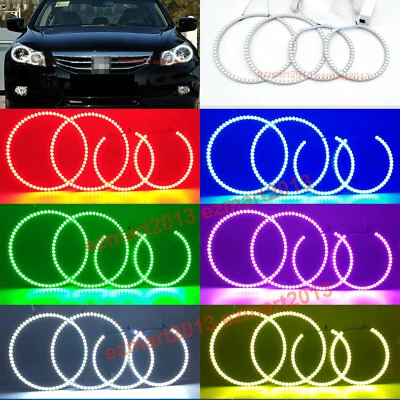 For Honda accord sedan 08-12 RGB LED halo ring lamp DRL bluetooth lamp angel eye - Image 1 of 4
