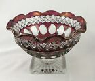 Vintage Westmoreland Glass Ruby Clear Pedestal Candy Compo or Nut