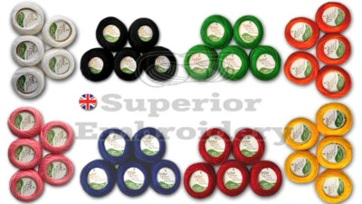 5 x Anchor Pearl Cotton Embroidery Crochet Thread balls size No.8, 85m UK - Image 1 of 2