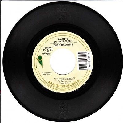 The Romantics, Talking In Your Sleep/I'm Hip, 45 VG++ 1983 Nemperor Records - Image 1 of 2