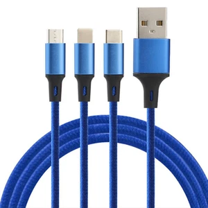 Multi Charging Cable, USB C Cable/iOS/Micro USB Fast Charger 3 in 1 Cord Connect - Picture 1 of 10