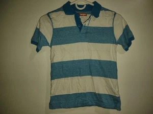Wrangler Blue and White Striped Boys Size 8 Polo - Picture 1 of 3
