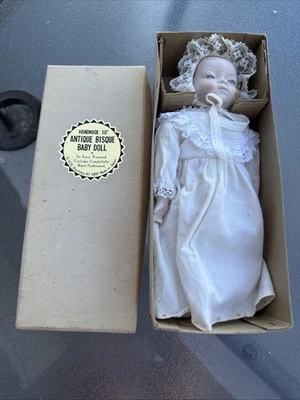 Muñeca Bebé Bisque Antigua R. Shackman Hecha a Mano 10" en Caja Original Hecha en Japón Foto 1 de 4