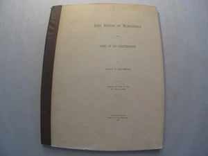 1c-54 Genealogie Buch JOHN ROGERS OF MARSHFIELD PORTLAND, MAINE - Bild 1 von 4