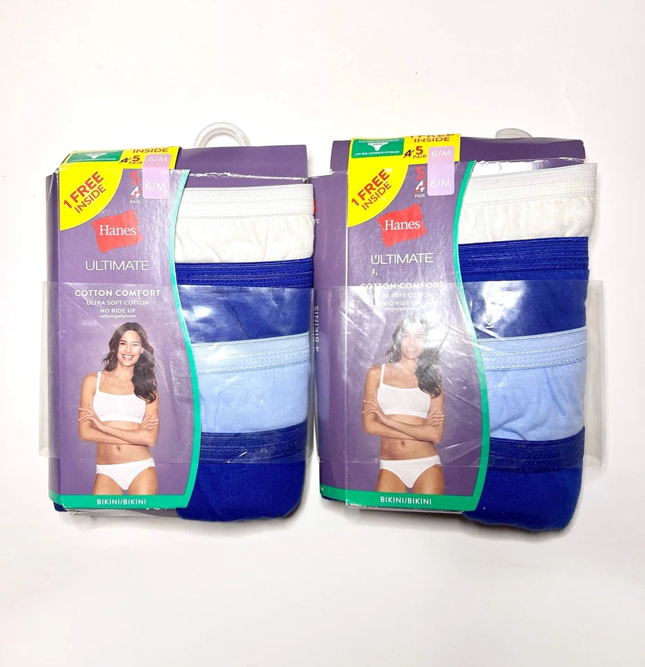 Hanes Women’s Hipster Panties Comfort Soft Cotton 5 Pair Size 7/L Ultimate