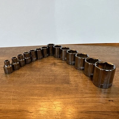 Craftsman Overdrive 3/8" Drive 6 point SAE 14pc Shallow Socket Set - Image 1 of 4