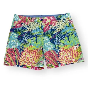 Talbots The Weekend Chino Shorts Damen 14 Tropical Reef Floral Beachy Preppy - Bild 1 von 7
