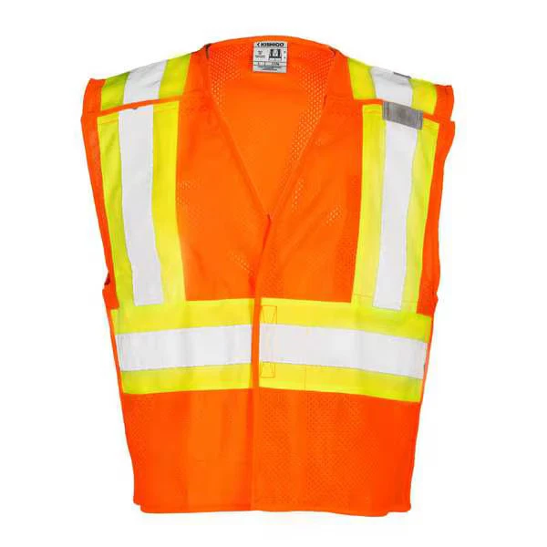 Kishigo Vest,ANSI 2,S,Orange/Red,Polyester Mesh 1176-S Kishigo 1176-S S - Image 1 of 1