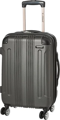 Brand New Rockland London Hardside Spinner Wheel Luggage, Grey, Carry-On 20-Inch