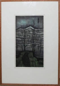 Koichi Sakamoto Original Radierung signiert Kupferstich japanischer Künstler E420 - Bild 1 von 1