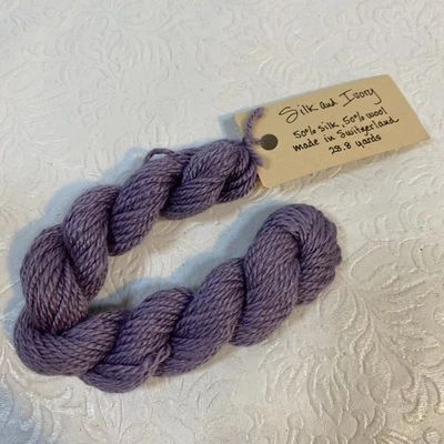 Silk & Ivory Brown Paper Packages Silk and Ivory Wool Yarn WISTERIA 28 Swiss - Image 1 of 3