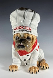 Zelda Wisdom Bulldog Chef Cookie Jar Diet…Fuhgedaboudit Westland - Picture 1 of 6