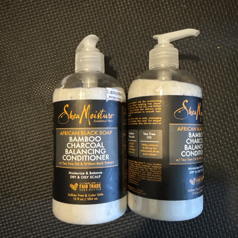 Shea Moisture African Black Soap Bamboo Charcoal Balancing Conditioner 13oz New - Image 1 of 1