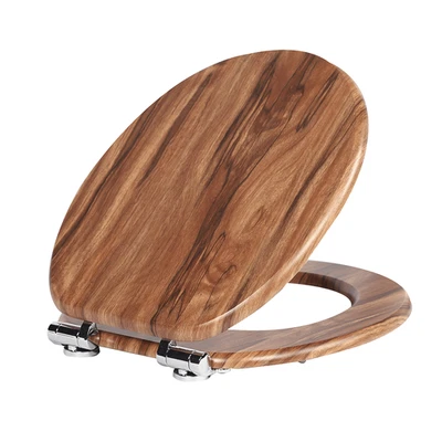 SAINOS Toilettensitz Mit Absenkautomatik Holz WC Deckel Tragfähig 190kg