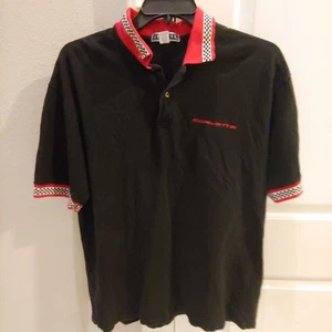 Polo uomo Corvette nera camicia manica corta XL jerzees - Foto 1 di 4