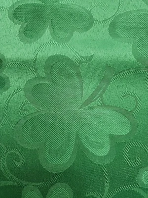 Shamrock St Patrick's Day Tablecloth Kelly Green Polyester 58"x82" NEW - Image 1 of 4