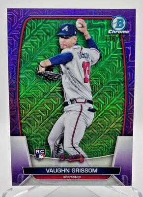 2023 Bowman - Vaughn Grissom #42 Rookie RC Chrome Purple Mojo Refractor /250  - Image 1 of 2