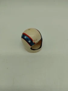 Replacement Motorcycle Helmet Only Vtg Evel Knievel Figure Ideal Blue Red Stripe - Picture 1 of 8