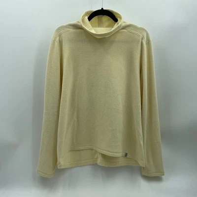 Top pulóver polar Stio para mujer manga larga cuello falso grande amarillo suave Foto 1 de 4