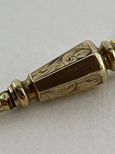 Upcycling viktorianische Taschenuhr Schlüsselanhänger Walzgold Anhänger Halskette 18 Zoll - Bild 1 von 14