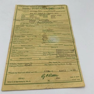 Camión Pontiac 1955 vintage clásico coleccionable documento histórico efímero - Imagen 1 de 3