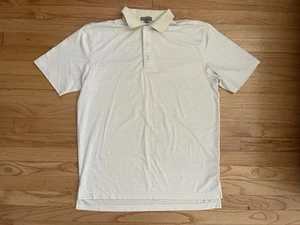 Peter Millar 100% Baumwolle Golf Polo Gr. M gelb gestreift leichtes Sommer Polo - Bild 1 von 10