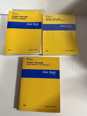 Lot of 3 Texas Instruments Linear Circuits Data Books 1989 Volumes 1, 2,& 3 - Image 1 of 4