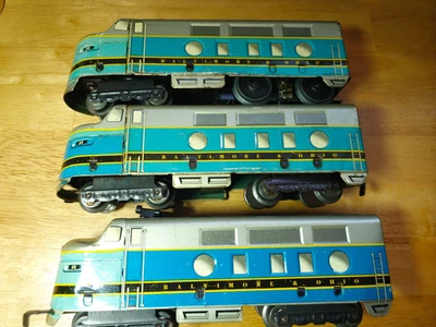 Locomotora diésel Marx calibre O estaño #62 B&O Baltimore y Ohio 1 motor 2 maniquíes Foto 1 de 4