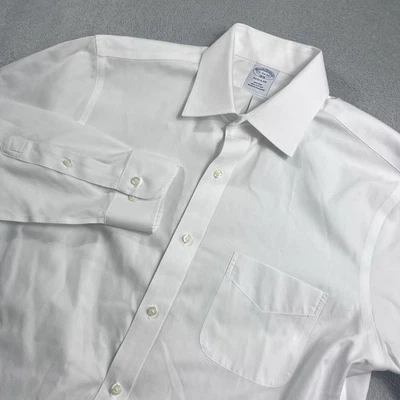 Camisa de vestir blanca de manga larga de corte regular Brooks Brothers para hombre talla 15-34/35 Foto 1 de 4