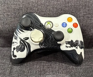 Offizieller Microsoft Xbox 360 Dragon Age Schwarz Weiß Controller! ~ Original! - Bild 1 von 5