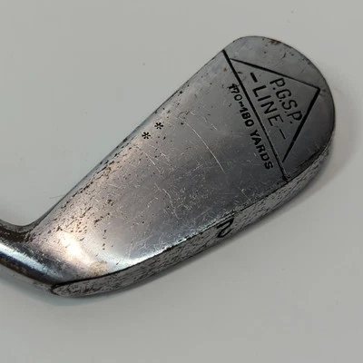 P.G.S.P. Club de Golf Line 2 Hierro Vintage 37" Derecha Eje de Madera Gran Pieza de Exhibición Foto 1 de 4