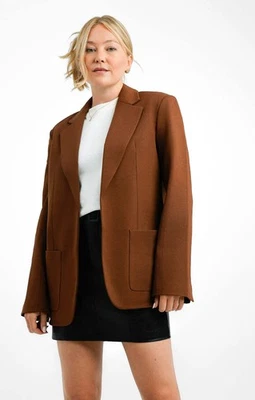 Blazer marrón Topshop para mujer PVP £60 Foto 1 de 4