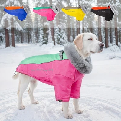 Warm Dog Coat Reflective Vest Waterproof Pet Jacket for Medium and Large Dogs - Image 1 of 4