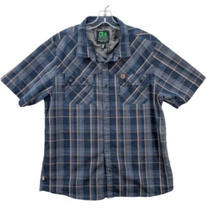 Hippy Tree Nomad Division Men's 2XL Blue Plaid Shirt Button Up Pockets Preppy - Picture 1 of 10