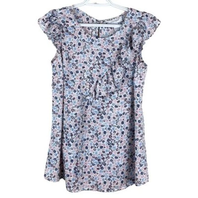 Motherhood Maternity Ruffle Accent Floral Blouse Size S Preppy Office Classic - Image 1 of 4