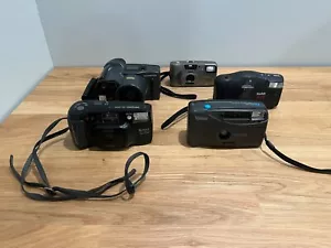 Lot of 5 Vintage Film Cameras - Vivitar, Olympus, Kodak, Fuji - Untested - Picture 1 of 24