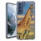 For Samsung Galaxy S20 S21 S23 FE 5g TPU Case+Glass(Giraffe Couple)