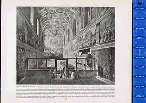 Capilla Sixtina, Palacio Apostólico, Vaticano, Roma, ITALIA - 1892 impresión antigua - Imagen 1 de 1