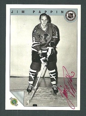 Jim Pappin Chicago Blackhawks 1992 Ultimate Original Six Auto Card #62 - Image 1 of 2