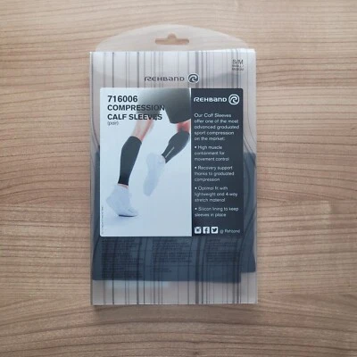 Rehband Compression Calf Sleeves (Pair) – S/M – Black – NEW in Package - Image 1 of 4