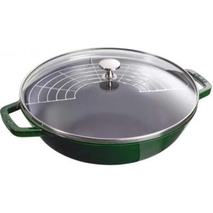 STAUB Wok con Coperchio in Vetro 30 cm Basilico - Foto 1 di 3