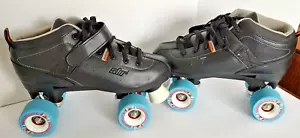 STR Roller Derby Roller Skates Black w/ Fugitive Sure-Grip Wheels Men's Size 10 - Picture 1 of 9