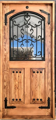 Solid wood square top door RUSTIC custom alder mahogany oak maple birch UR SIZE Cover