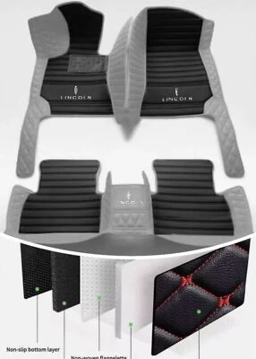 For Lincoln MKZ Floor Mats Custom Leather Luxury Liners Waterproof Car Carpets Foto 1 de 4