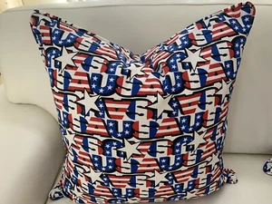 CUSTOM Pillow Covers, Decorative USA FLAG PILLOWS Logo Indoor/outdoor 20x20-2 Av - Picture 1 of 5