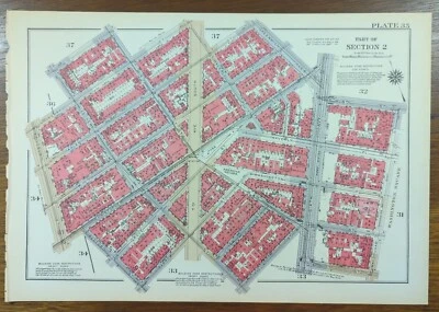 1934 GREENWICH VILLAGE New York City Map ~ Boundaries In Detail In Description - Image 1 of 4