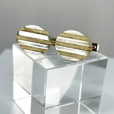 Gemelli Tiffany & Co. In Argento Sterling Ovale 0.8"x0.6" Faccia Cool #A1597 - Immagine 1 di 4