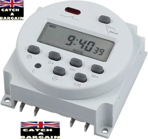 Interruptor temporizador electrónico digital CAMWAY DC 12V 16A LCD interruptor de retransmisión de tiempo (B436) - Imagen 1 de 6